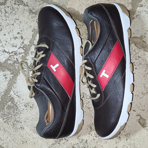 True Linkswear Other - True Linkswear Brown Leather Comfort Golf Shoes Men's Size 12